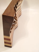 Load image into Gallery viewer, Hardwood Wavy Flag - Bookshelf Size