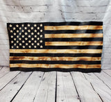 Wooden Wavy American Flag - Standard Size