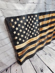 Wooden Wavy American Flag - Standard Size