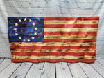 Wooden Wavy American Flag - Standard Size