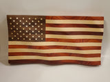 Hardwood Wavy Flag - Bookshelf Size