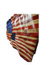 Wooden Wavy American Flag - Standard Size