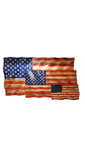 Load image into Gallery viewer, Wooden Wavy American Flag - Standard Size
