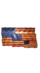 Wooden Wavy American Flag - Standard Size